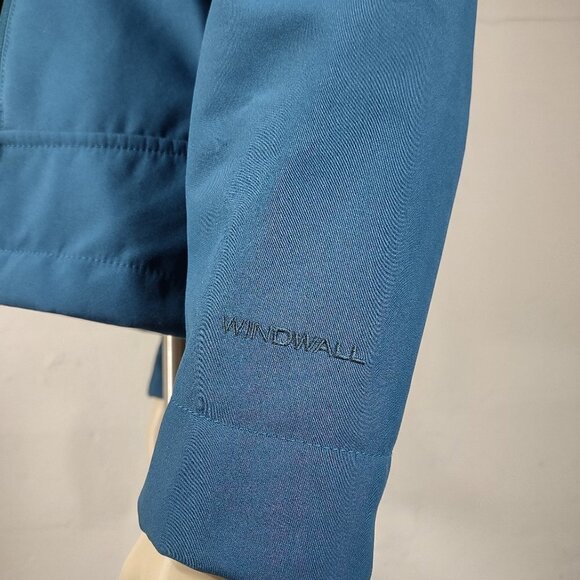 The North Face teal peacock blue full zip plush fleece Windwall jacket ladies XS - Picture 7 of 10